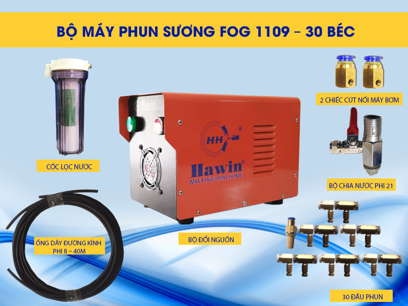 Chọn máy bơm phun sương sân vườn theo diện tích sử dụng