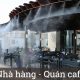 máy phun sương quán cafe ngoài trời