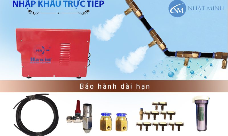 Bộ hệ thống phun sương 70 đầu béc phun nhập khẩu Đài Loan