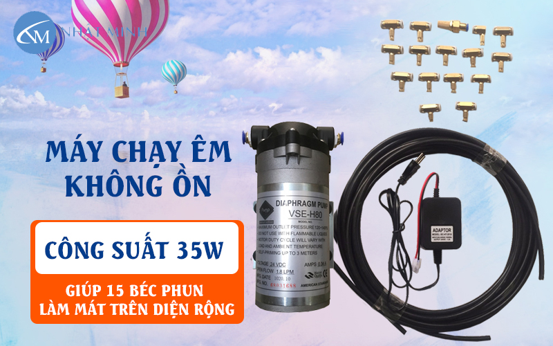 Hệ thống phun sương 15 béc cho diện tích 20-25m2