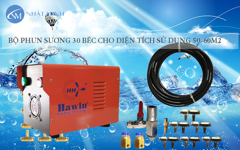 Hệ thống phun sương 30 đầu phun cao cấp,hiệu quả cao
