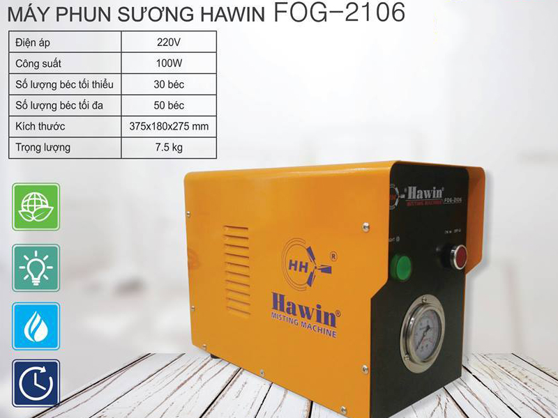 Thông số chi tiết đầu máy phun sương FOG-2106