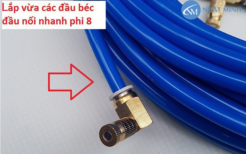Cách sử dụng dây dẫn nước phi 8 cho máy phun sương