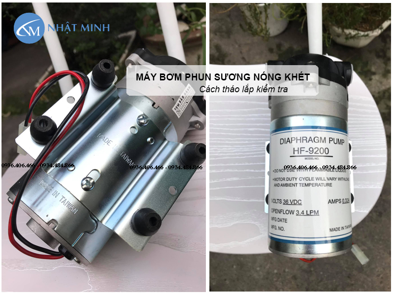 Cách tháo lắp, kiểm tra nguyên nhân máy phun sương bị nóng khét